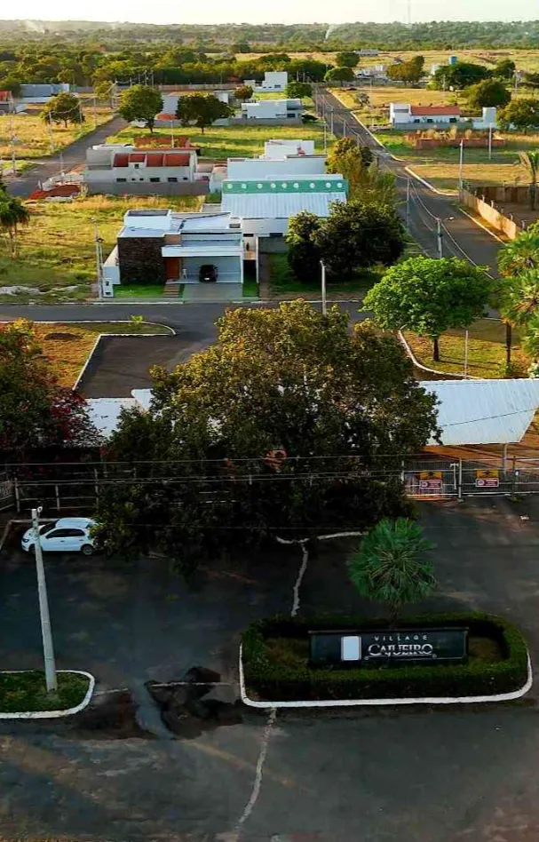 Vista aérea das quadras e lotes do Village Cajueiro